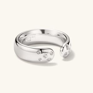 Mejuri White Topaz Marshmallow Open Ring